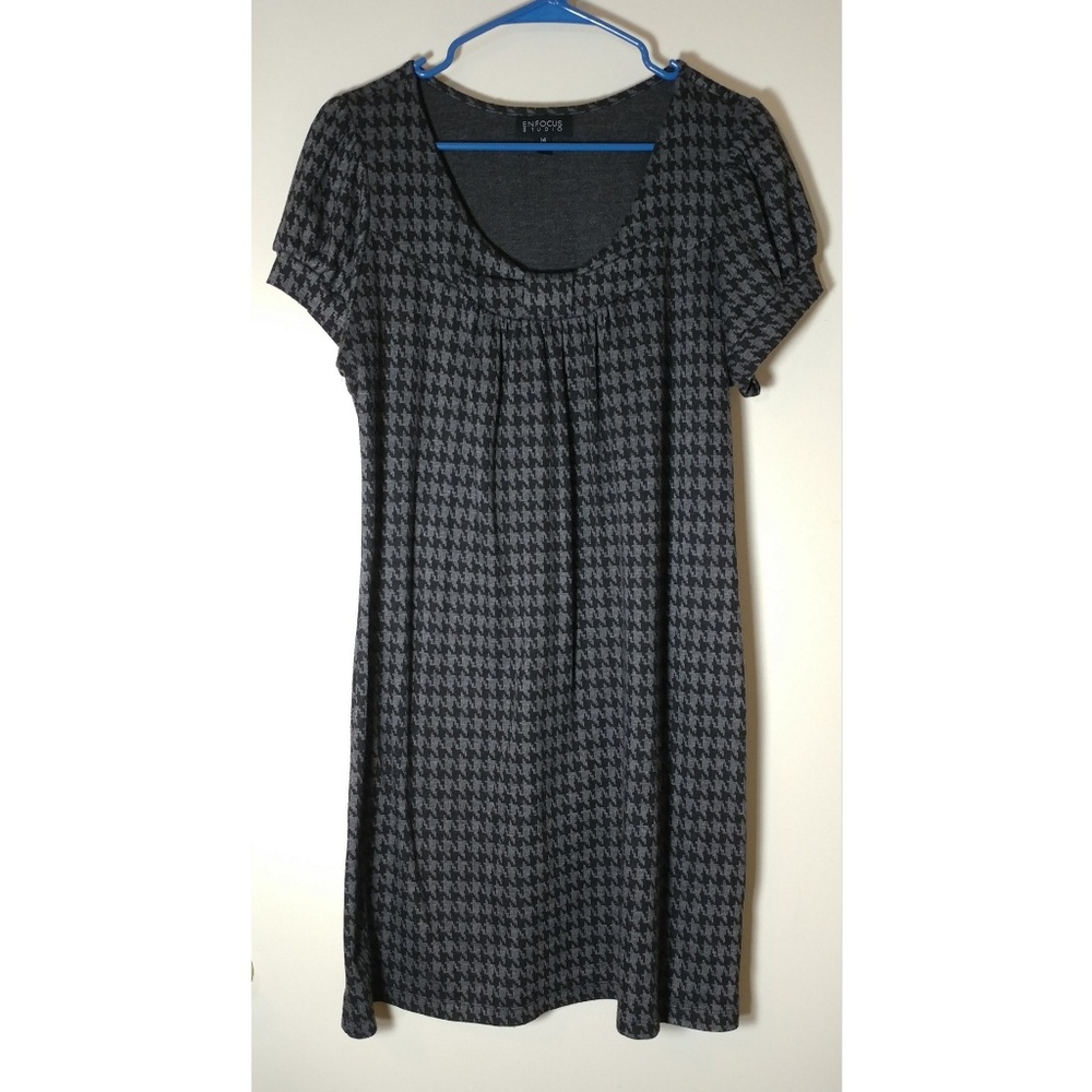 Enfocus Studio size 14 dress houndstooth pattern